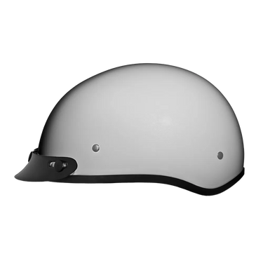 Daytona Skull Cap Half Shell Motorcycle Helmet - Beanie Style - Pearl White | DOT Approved