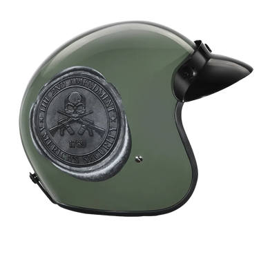 Daytona Cruiser Open Face Motorcycle Helmet Visor & Graphics 2nd Amendment Seal, a cruiser - graphics — view 3 of 10
