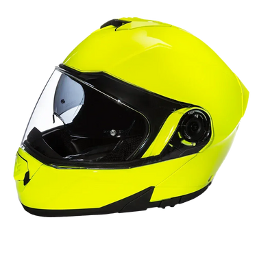 Daytona Glide Modular Motorcycle Helmet Bluetooth Ready, Dual Visor Fluorescent Yellow in yellow — view 2 of 10