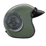 Daytona Cruiser Open Face Motorcycle Helmet - Visor & Graphics - 2nd Amendment Seal | DOT Approved