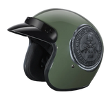 Daytona Cruiser Open Face Motorcycle Helmet - Visor & Graphics - 2nd Amendment Seal | DOT Approved
