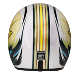 Daytona Cruiser Open Face Motorcycle Helmet - Visor & Graphics - Lightning | DOT Approved