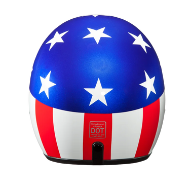 Daytona Cruiser Open Face Motorcycle Helmet - Visor & Graphics - Captain America | DOT Approved