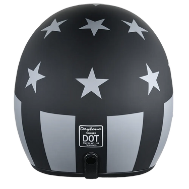 Daytona Cruiser Open Face Motorcycle Helmet - Visor & Graphics - Captain America Stealth | DOT Approved