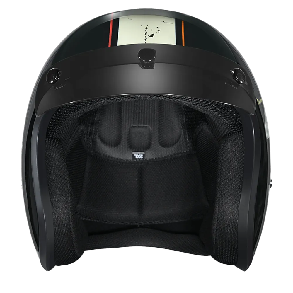 Daytona Cruiser Open Face Motorcycle Helmet - Visor & Graphics - Daytona 30th | DOT Approved