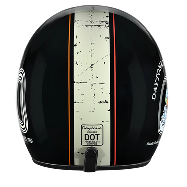 Daytona Cruiser Open Face Motorcycle Helmet - Visor & Graphics - Daytona 30th | DOT Approved