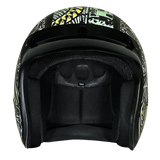 Daytona Cruiser Open Face Motorcycle Helmet - Visor & Graphics - Money | DOT Approved