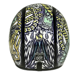 Daytona Cruiser Open Face Motorcycle Helmet - Visor & Graphics - Money | DOT Approved