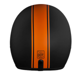 Daytona Cruiser Open Face Motorcycle Helmet - Visor & Graphics - Orange Pin Stripe | DOT Approved