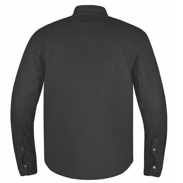 Defender Mens Black Armored Flannel in black flannel, a riding flannel — view 2 of 4