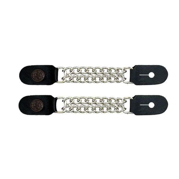 thumbnail image 2 of Punkaddict Silver Leather Vest Extender With 4 Bullet Shells - 2 Row Regular Chain 2 of 2