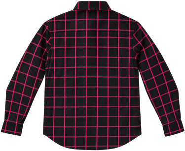 Derringer x LowLife Breast Cancer Plaid Flannel Riding Shirt - Black/Pink
