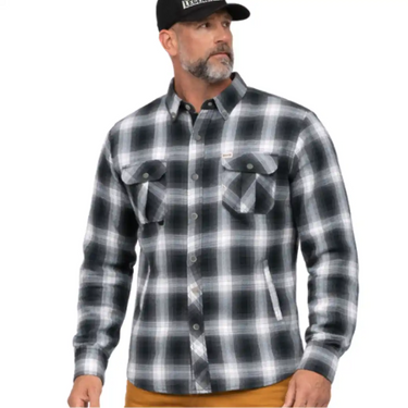 Derringer 'Street Guard' Men's Heavy Duty Flannel Riding Shirt Jacket