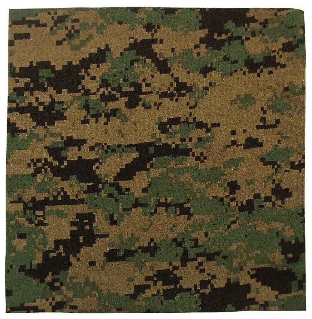 Digital Camo Bandana by Rothco - Available in 6 Colors - Legendary USA