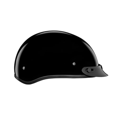 D.O.T. Daytona Skull Cap Jr. Hi-Gloss Black in black, a childrens — view 4 of 8