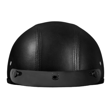 D.O.T. Daytona Skull Cap Leather Covered in leather, a daytona skull cap - leather — view 3 of 10