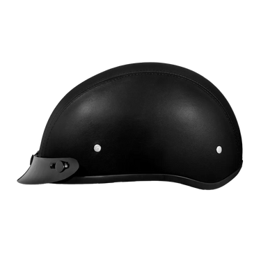 D.O.T. Daytona Skull Cap Leather Covered in leather, a daytona skull cap - leather — view 4 of 10