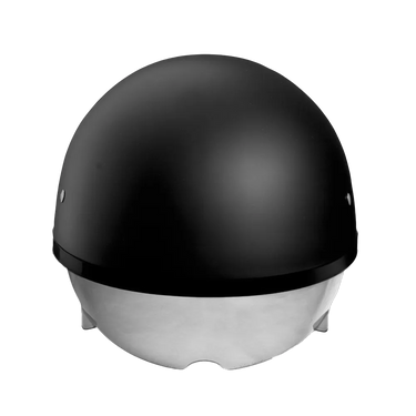 D.O.T. Daytona Skull Cap W/ Inner Shield Dull Black in black, a daytona skull cap - inner shield — view 4 of 8