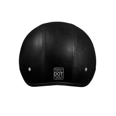 D.O.T. Daytona Skull Cap W/O Visor Leather Covered in leather, a daytona skull cap - leather — view 4 of 10