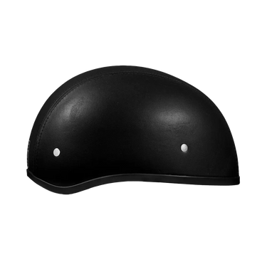 D.O.T. Daytona Skull Cap W/O Visor Leather Covered in leather, a daytona skull cap - leather — view 3 of 10