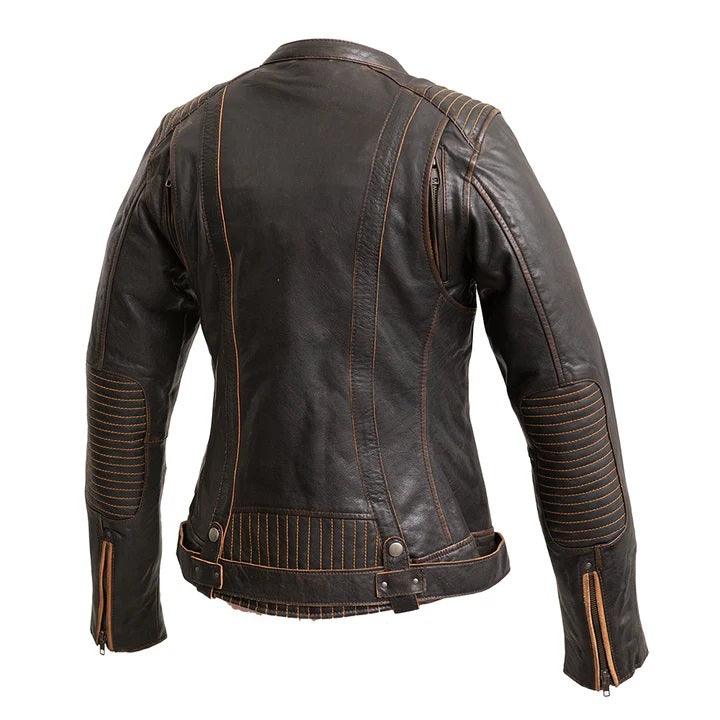 Electra - Women's Motorcycle Leather Jacket - Legendary USA