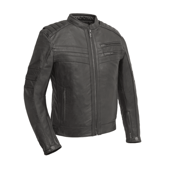 First Mfg BiTurbo - Men's Leather Motorcycle Jacket - Legendary USA