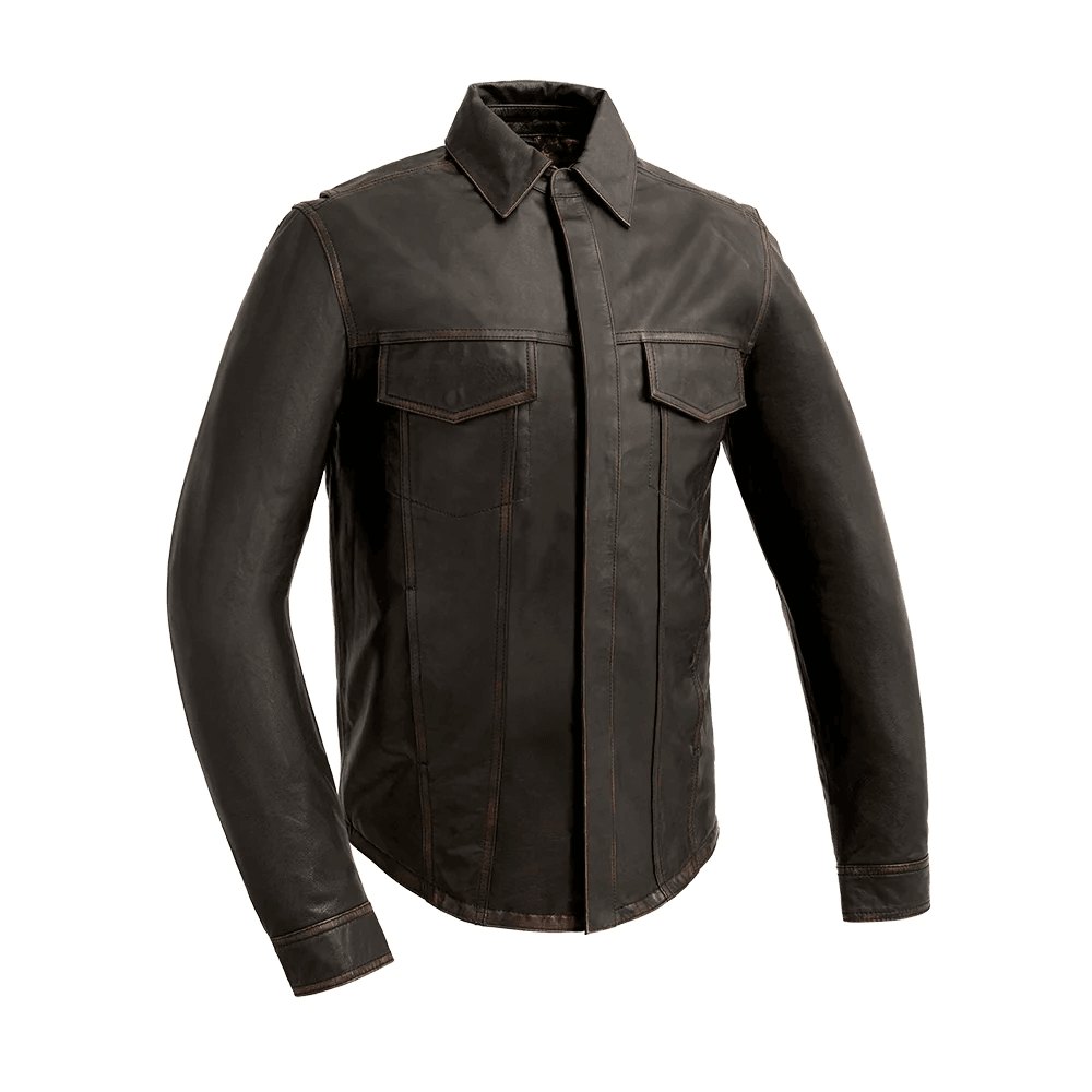 First Mfg Maduro - Men's Motorcycle Leather Shirt - Legendary USA