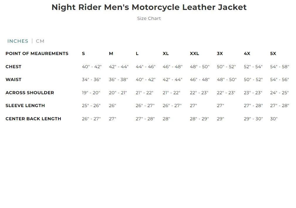 First Mfg Mens Night Rider Vented Leather Motorcycle Jacket - Legendary USA