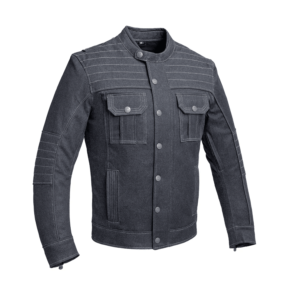 First Mfg Rowdy Men's Thunder Denim Motorcycle Jacket - Legendary USA