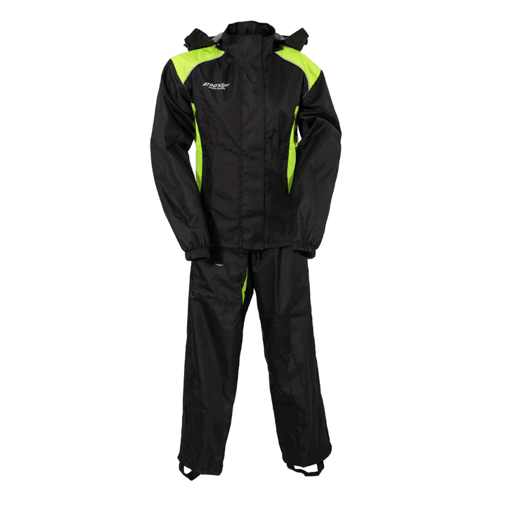 First Mfg Women's Motorcycle Rain Suit - Neon Green - Legendary USA