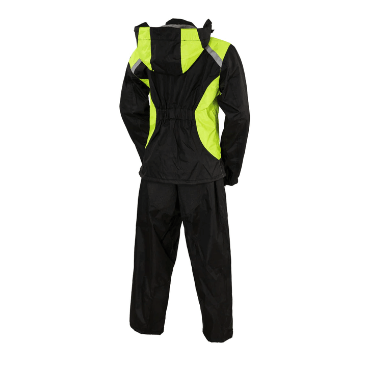 First Mfg Women's Motorcycle Rain Suit - Neon Green - Legendary USA