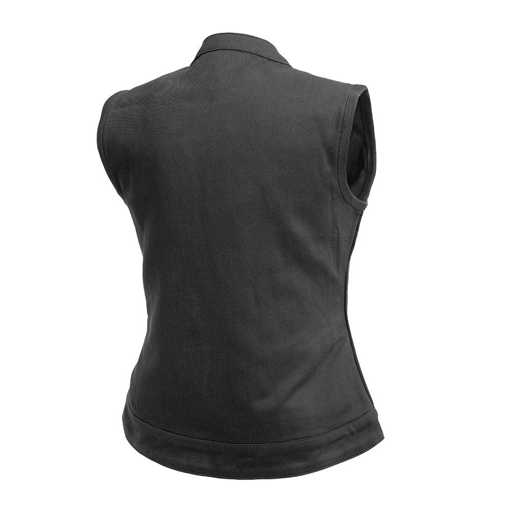 First Mfg Womens Motorcycle Twill Vest - Legendary USA