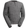 Gator Skin Long Sleeve Cold Weather Base Layer Henley gray front view with button placket