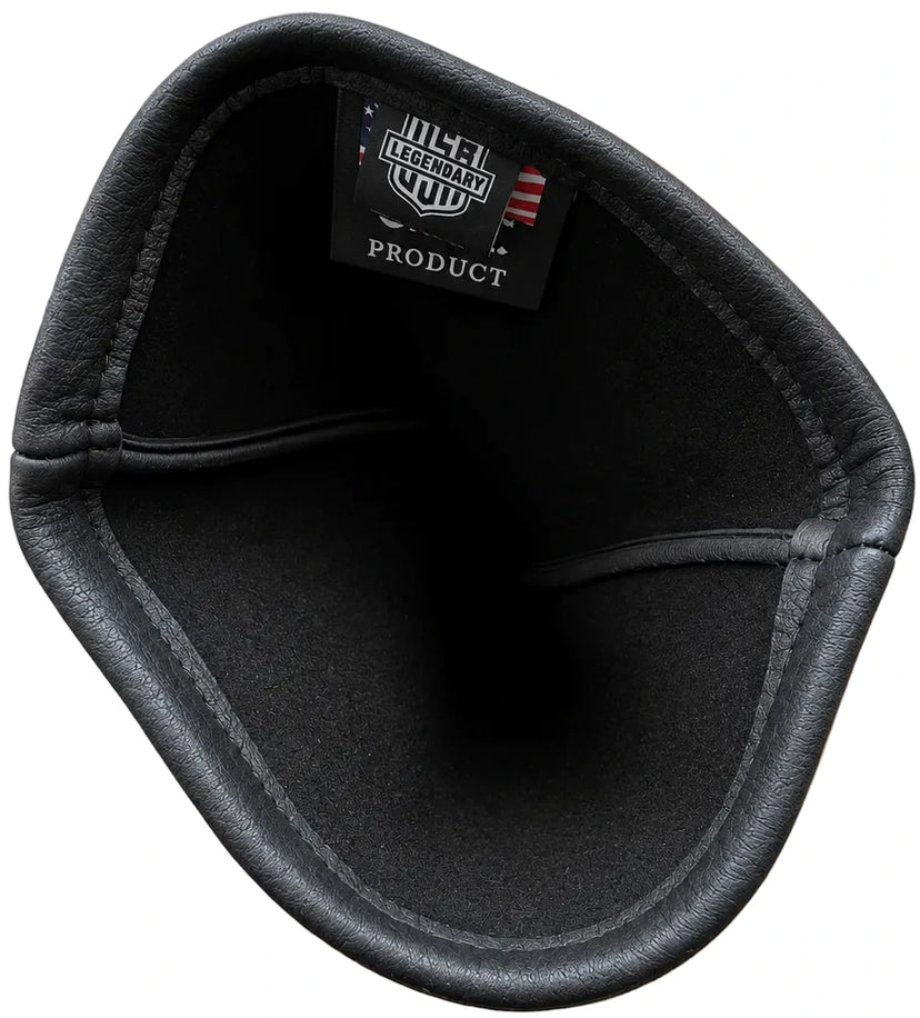 Interior lining of the Classic Deerskin Gauntlets showing the pockets and finish made in USA