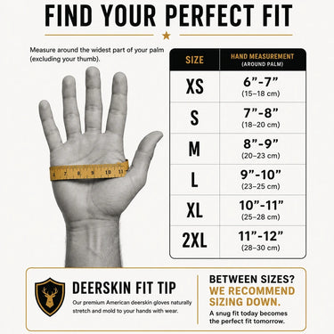 Size chart for the Spitfire Neon Blue Flame Gloves with body measurements to help find your fit made in USA