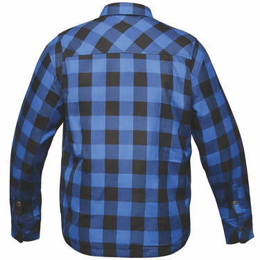 Guardian Mens Black & Blue Armored Flannel in black flannel, a riding flannel — view 2 of 2