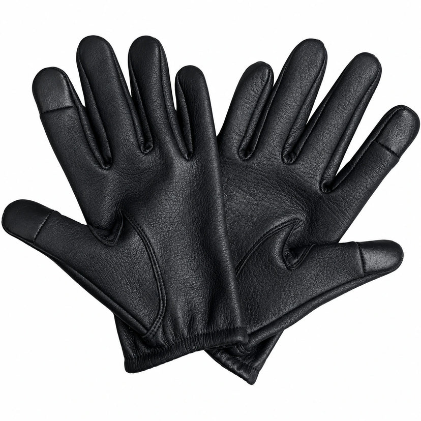 Palm view of the Haymakers Super Welted Deerskin Gloves showing grip and reinforcement made in USA
