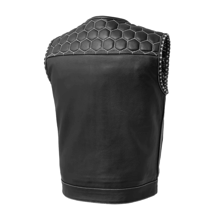 Hornet Men's Club Style Leather Vest - Available in 3 Colors - Legendary USA