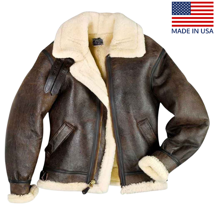 B3 Sheepskin Bomber Jacket | Sheepskin Jacket Men's | Legendary USA