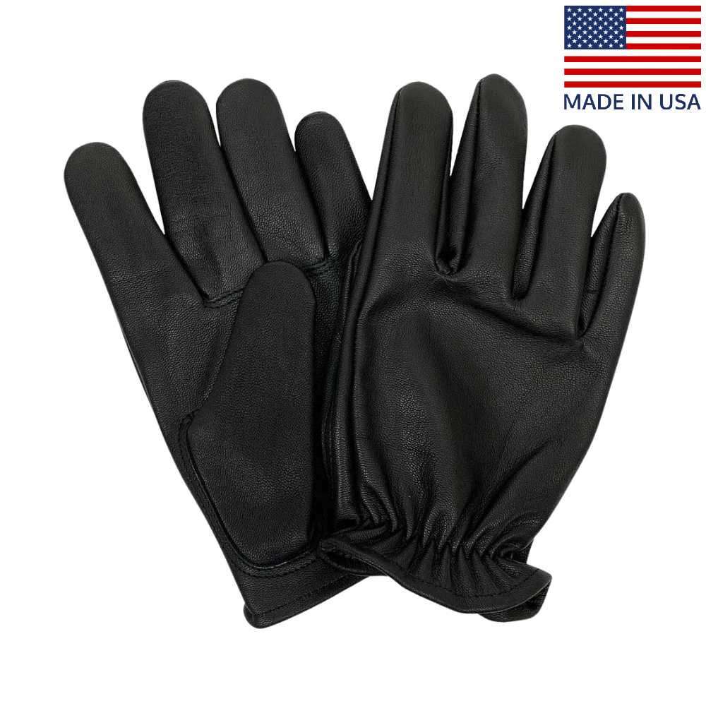 Legendary Bad Billy Mens Black Goatskin Short Wrist Gloves