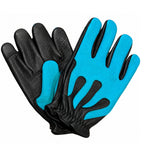 Spitfire Black Blue Flame Gloves in black deerskin made in USA, a motorcycle glove