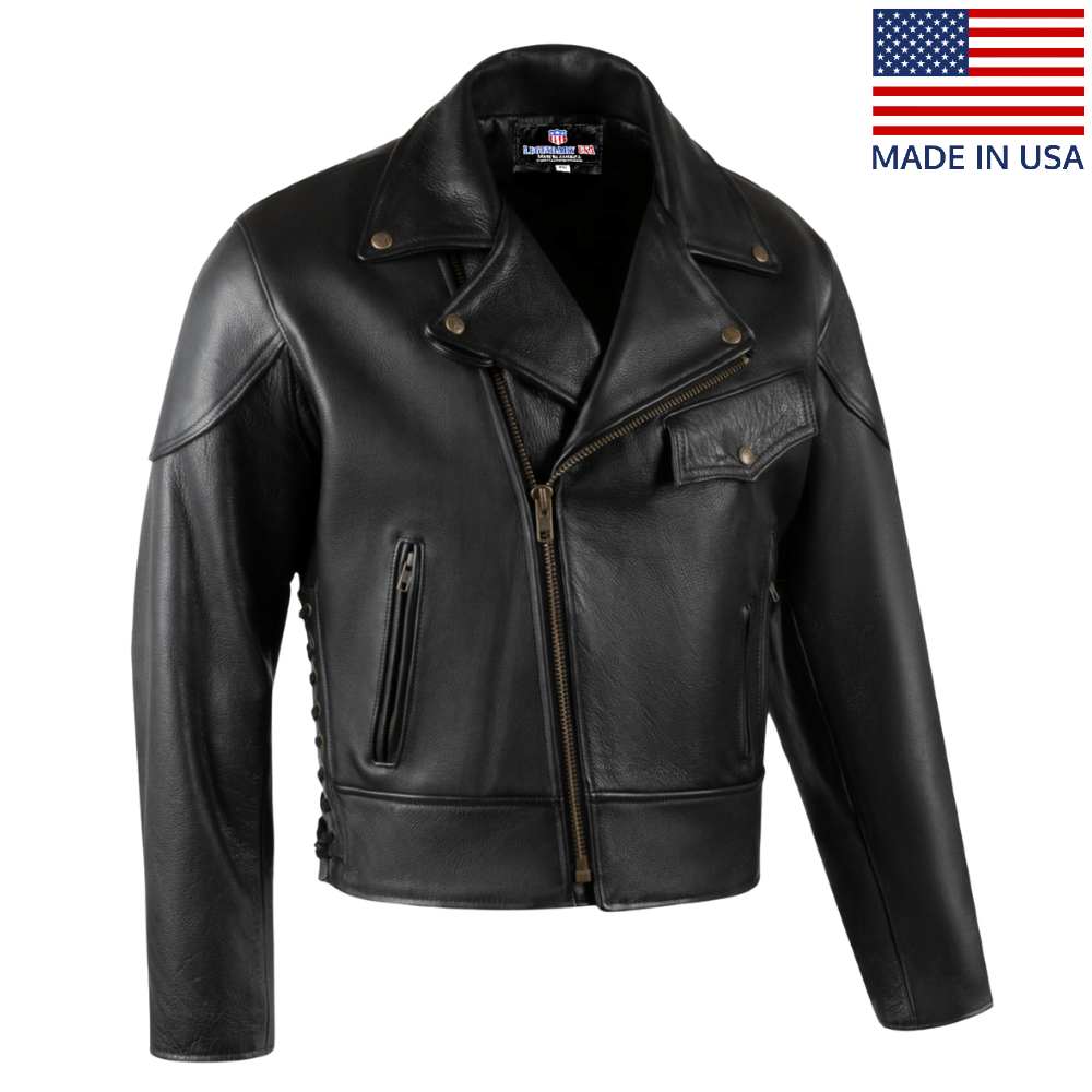Legendary Black Hills Mens Leather Motorcycle Jacket