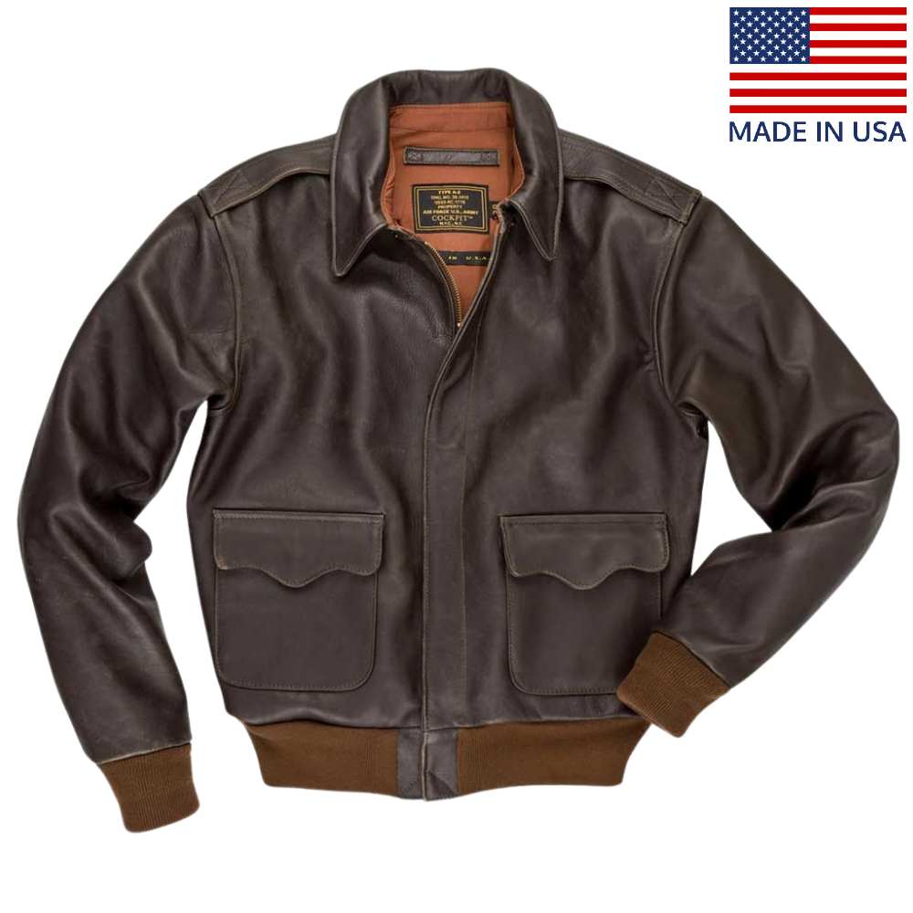 Cockpit USA Mens 40th Anniversary Horsehide A-2 Flight Jacket SIZE 42 FINAL SALE - Ships Same Day