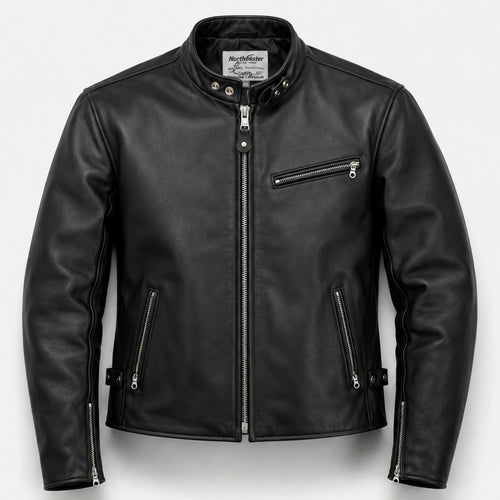 BECK® 732 Northeaster Flying Togs Black Genuine Horsehide Motorcycle Jacket