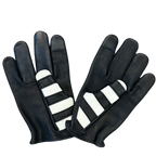 Jail Break Black/White Gloves in black deerskin made in USA, a motorcycle glove — view 3 of 4