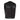 Legendary Black Jack men's lightweight Cordura motorcycle vest front view with snap closure, made in USA