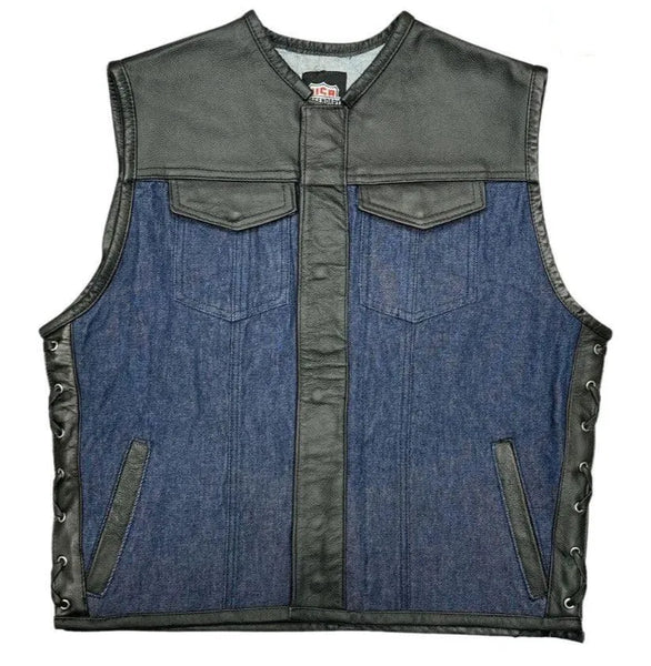 トップス soduk cross over denim vest soduk クロスオーバー denim vest