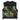 Back view of Legendary Camo Cordura & leather motorcycle vest with extended black leather yoke, made in USA