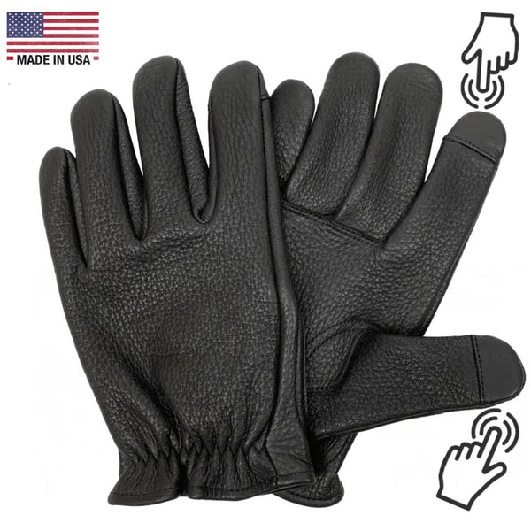 Legendary Deerskin Short Wrist Touchscreen Motorcycle Gloves