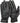 Rear and palm view of black deerskin touchscreen motorcycle gloves with reinforced grip and soft texture